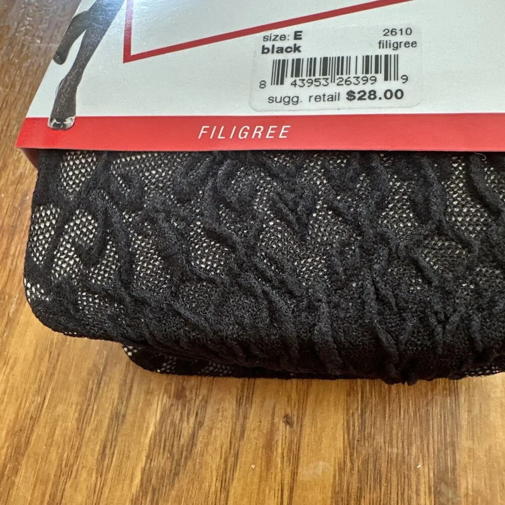 NEW Spanx Takes Off! Shaping Tights Black SIZE E Filigree 2XL